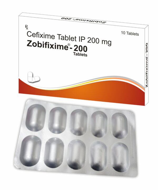 Zobifixime-200 Tablets (Cefixime Tablet IP 200 mg)