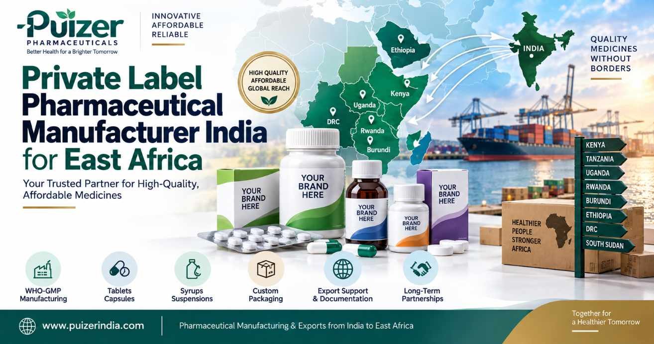 Private Label Pharmaceutical Manufacturer India for East Africa